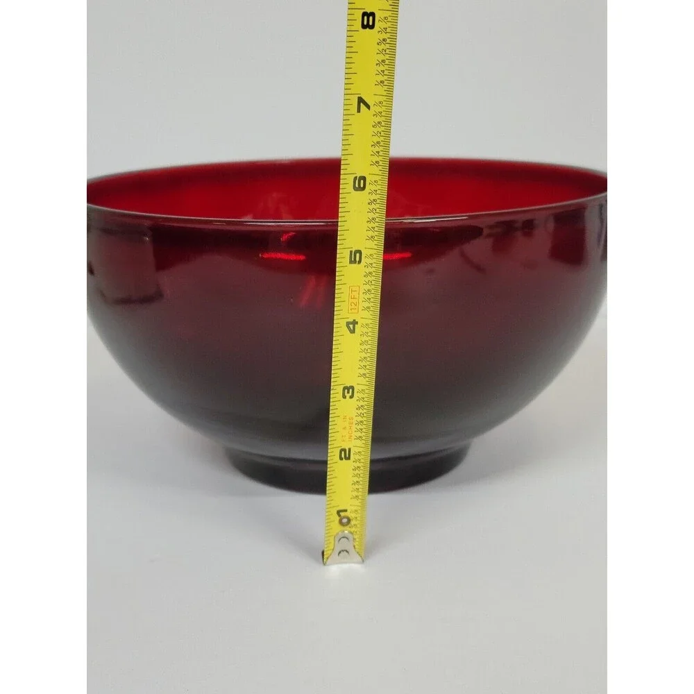 Vintage Hazel Atlas Ruby Red Glass Bowl